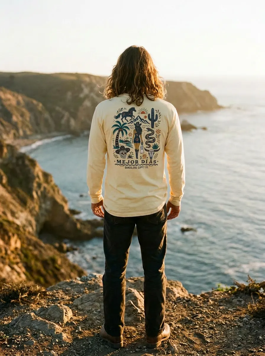 Mejor Días Long Sleeve — back view