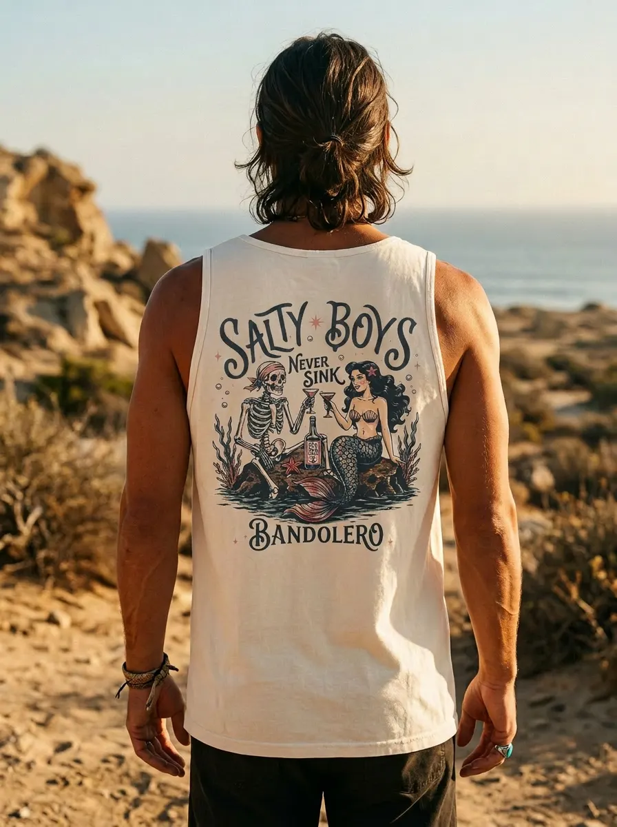 Salty Boys Tank — back view